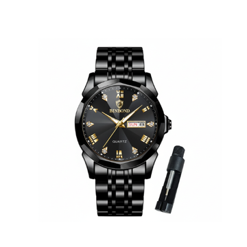 Binbond Two Tone Black Prism Dial Watch